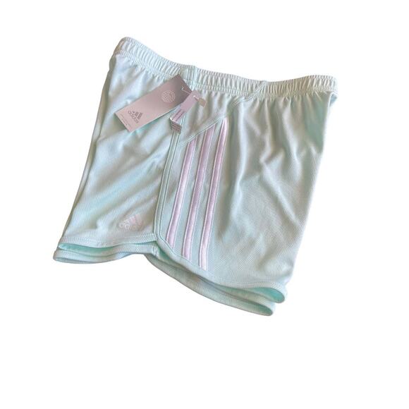 Adidas Shorts Mint/White Girls XL‎ **NWT - Picture 3 of 4